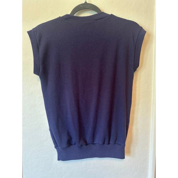 Vintage Goolagong Colorblock Sweatshirt Tee 80s USA Red White Blue | Small - Picture 2 of 6